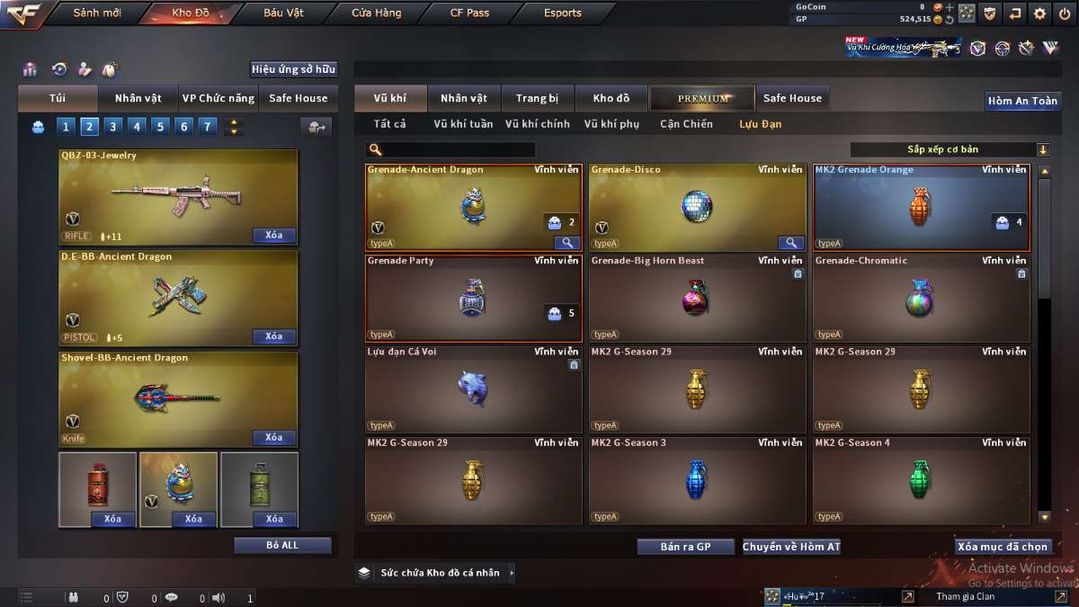 shop acc cf uy tin gia re